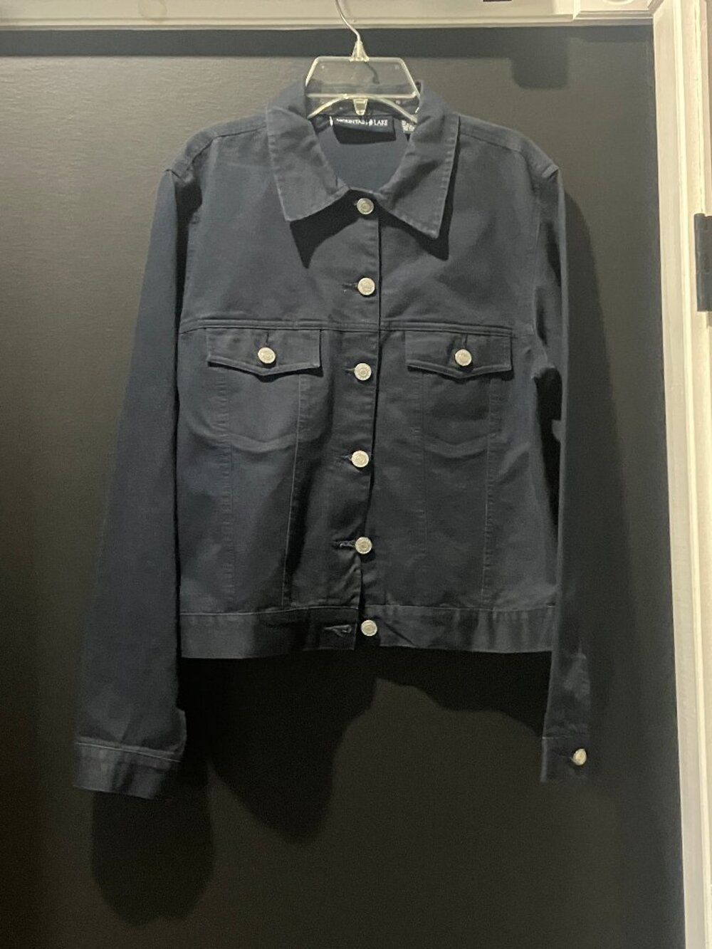 Mountain Lake Navy Blue Button Up Long-sleeve Shirt Size Small